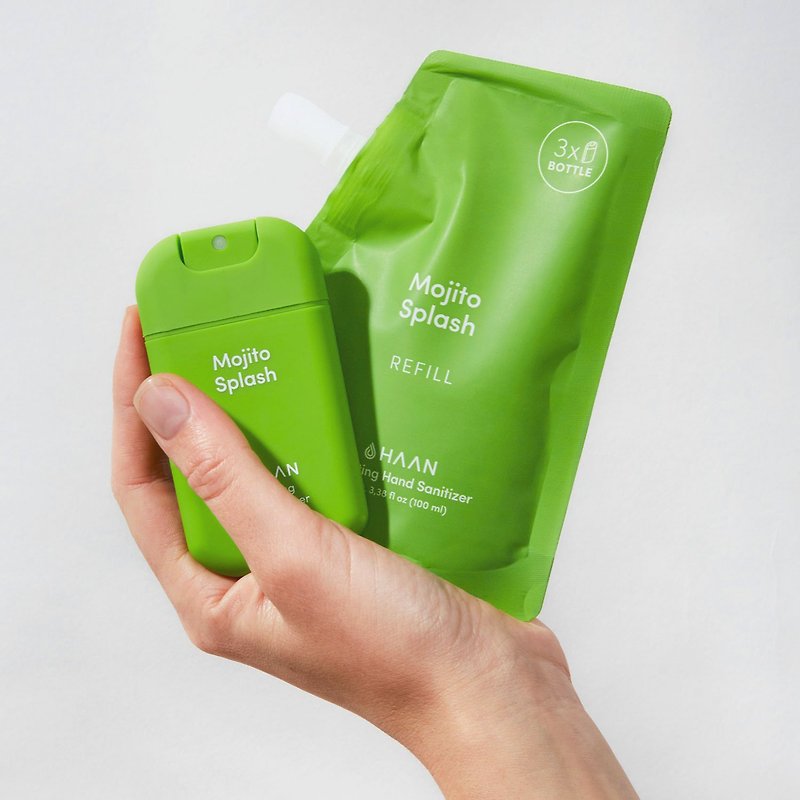 HAAN Pocket + Refill / Mojito - Hand Soaps & Sanitzers - Concentrate & Extracts Green