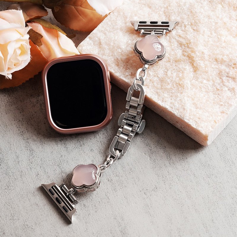 APPLE WATCH  - 【Moonlit Letters】手做水晶錶帶 蘋果錶帶 - 錶帶 - 其他金屬 