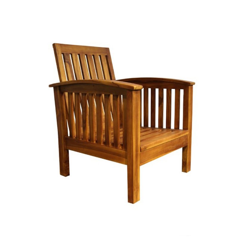 【Jidi Cityチークの木100%家具】ETLI002Cチークの木クラシックシングルチェア(パッドなし) - 椅子・ソファー - 木製 