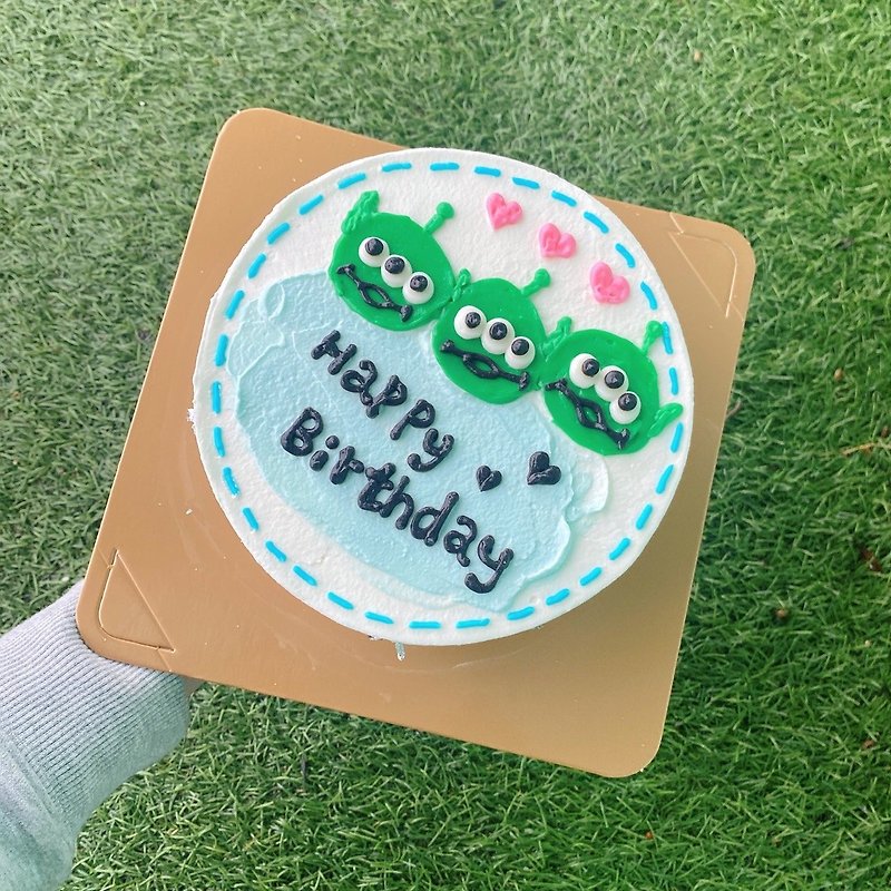 Read the content Customized cake Taipei Shuo Dessert Birthday cake home delivery/self-pickup three-eyed monster - เค้กและของหวาน - วัสดุอื่นๆ 