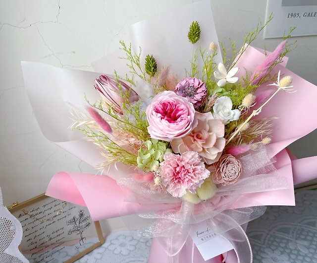 【フラワーオブライフ】アンズ花粉不滅の花束 日本の不滅の花 母の日 花束 誕生日