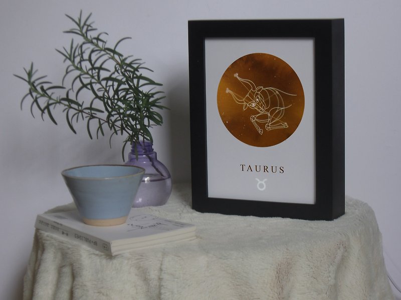 Customized constellation night light Taurus Taurus romantic starry sky birthday gift dimming companion bedside lamp - โคมไฟ - กระดาษ สีน้ำเงิน