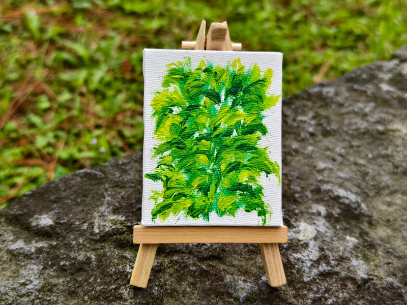 迷你掛畫/壓克力水彩畫/無框畫/裝飾畫/療癒畫 - 海報/掛畫/掛布 - 棉．麻 