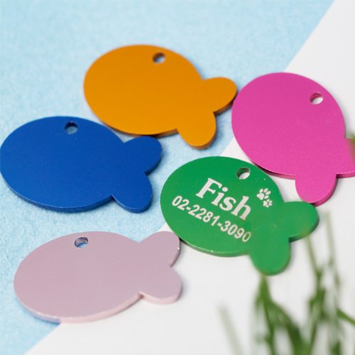 Fulgor 富狗 【Fulgor Jewel】富狗 客製寵物吊牌狗牌貓牌免費單面刻字 磨砂魚