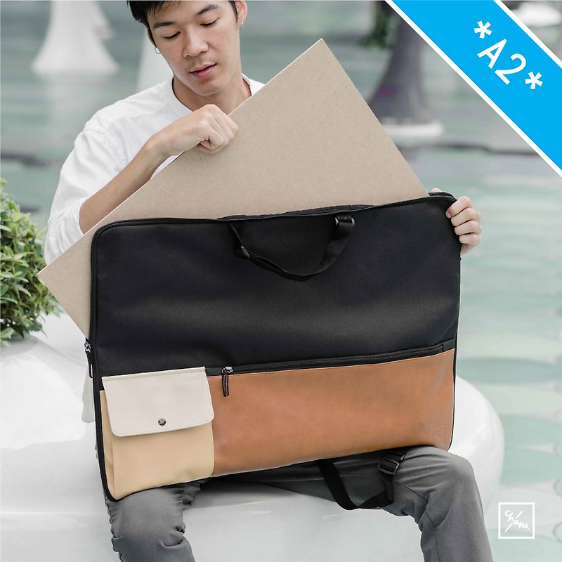Mana A2 | Drawing Board Portable Case/Briefcase (A2 paper size) - Classic Brown - 公事包 - 人造皮革 咖啡色