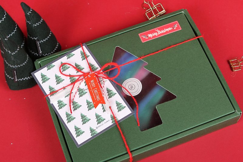數位印花方巾 - 聖誕禮盒 - 圍巾/披肩 - 聚酯纖維 紅色