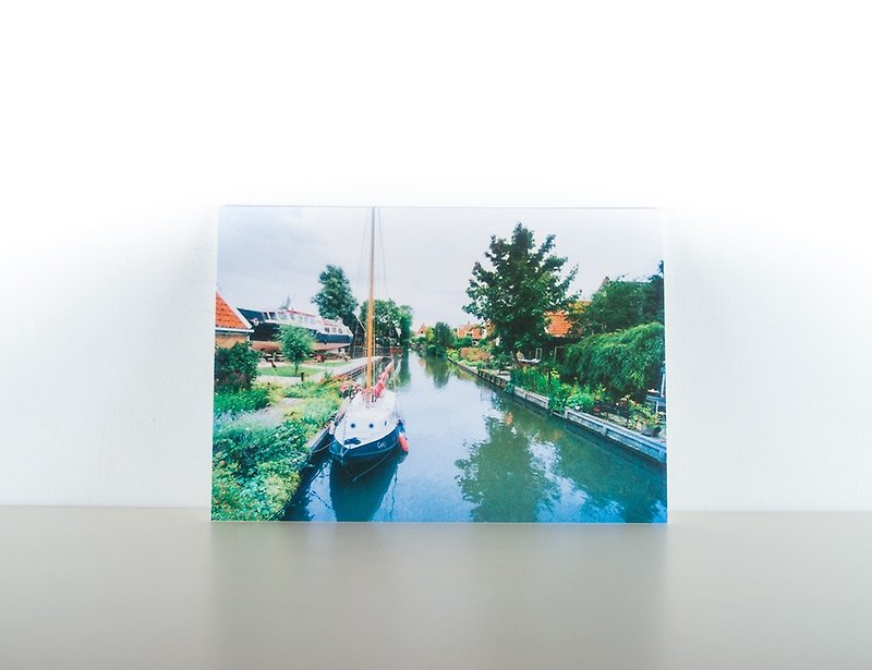 攝影明信片 | 運河 I-埃丹-荷蘭 - 小鎮散步 - 卡片/明信片 - 紙 多色