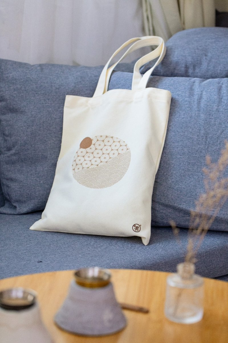 Wanzhe's own design I cup canvas bag I eco-friendly bag daily necessities carrier bag - Beverage Holders & Bags - Cotton & Hemp White