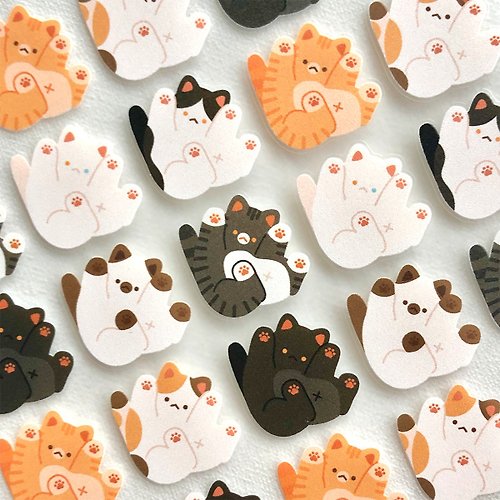 Choco Paws studio Rolling cat Sticker