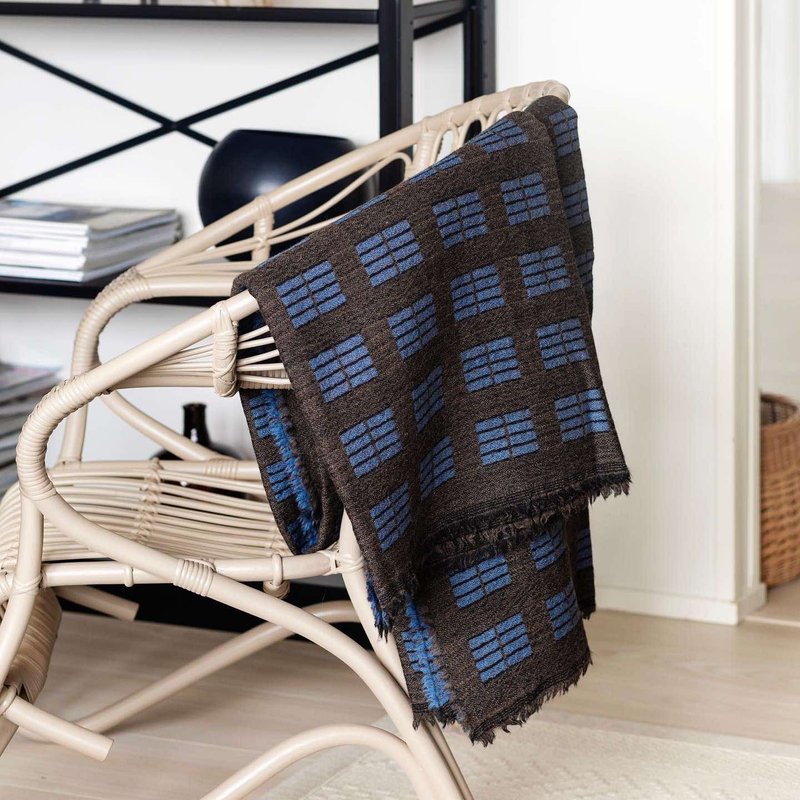 TÖÖLÖ wool blanket (blue) - Blankets & Throws - Wool Blue