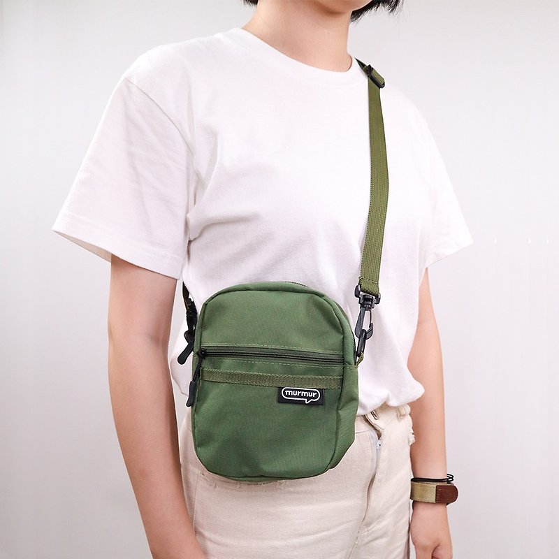 Murmur lightweight travel dual-use mini bag | Army Green - กระเป๋าแมสเซนเจอร์ - เส้นใยสังเคราะห์ สีเขียว