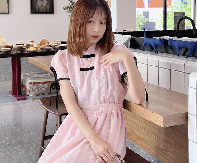 チャイナ風ピンクバブルワンピース / Oshicoco紹介商品 / 推し活