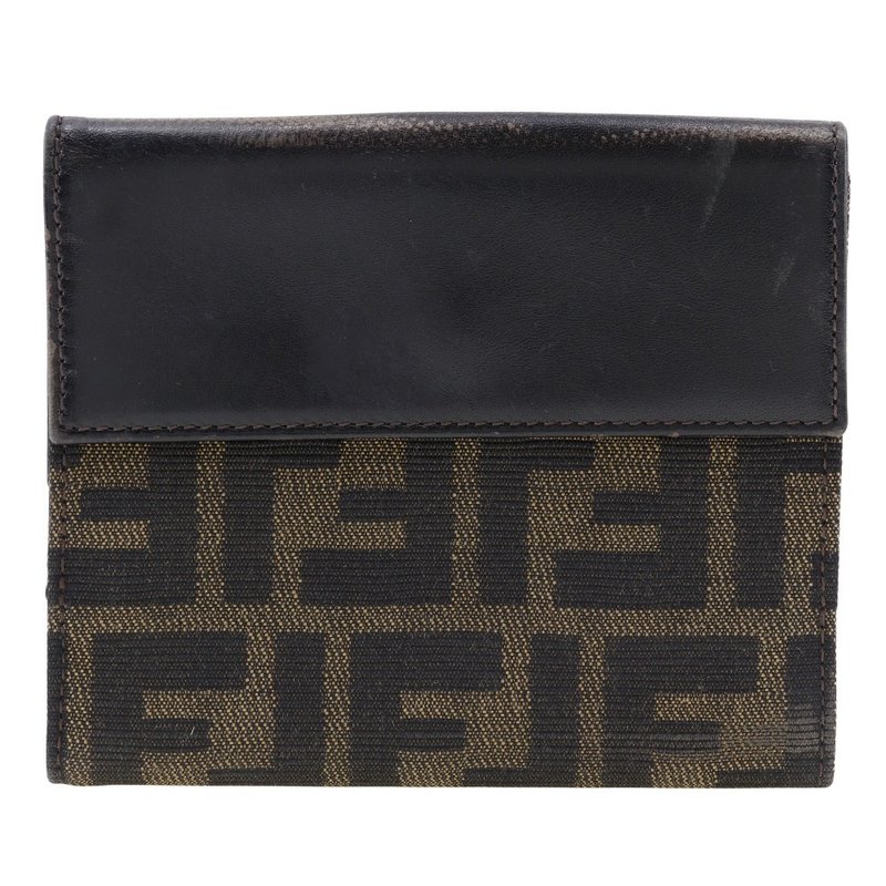 【日本直送】フェンディ FENDI 二つ折り財布 キャンバス × レザー レディース【中古】 - 錢包/皮夾/長短夾 - 棉．麻 咖啡色