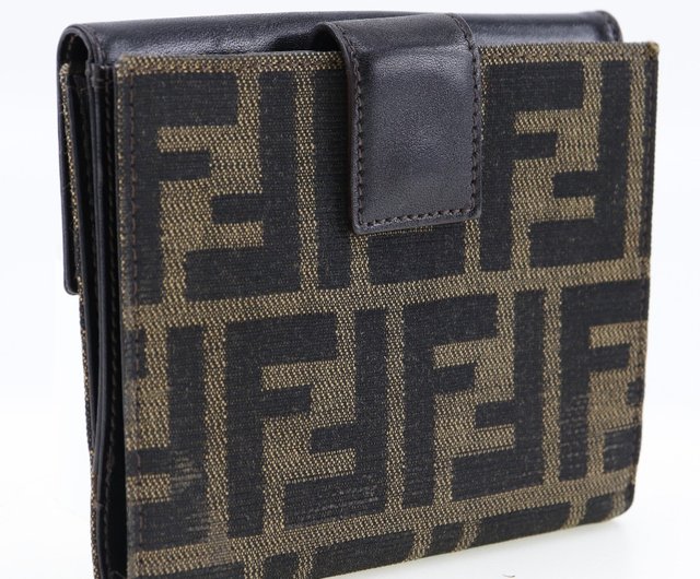 Fendi 二つ折り財布 キャンバス 日本直送】フェンディ FENDI 二つ折り