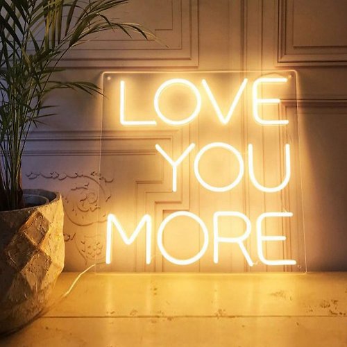 霓虹燈客制 Love You More霓虹燈LED發光字Neon Sign客製化燈飾手作客製化禮
