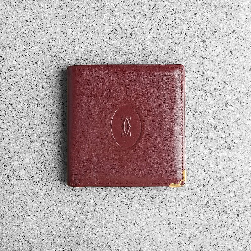 Cartier 古董皮夾 / Vintage 古著 - 長短皮夾/錢包 - 真皮 紅色