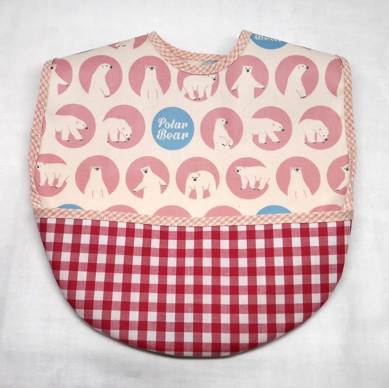 Meal apron Polar Bear Pink - Bibs - Cotton & Hemp Pink