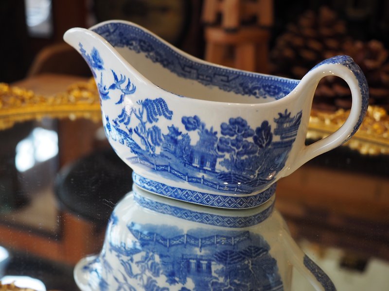 英國製早期青花瓷系列瓷器 醬料壺 特惠價 - 調味罐/醬料罐 - 瓷 藍色