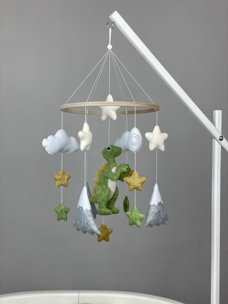 Dinosaur baby mobile boy Mountians mobile Crib nursery mobile New baby boy gift - 寶寶/兒童玩具/玩偶 - 其他材質 綠色