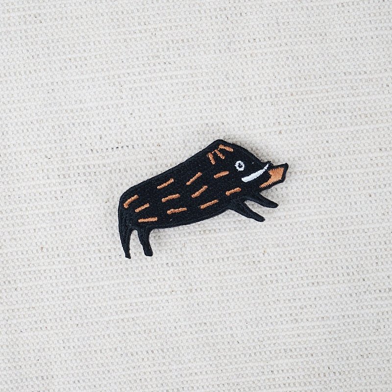 MOGU / Grocery / Embroidery Pin - Brooches - Thread Black