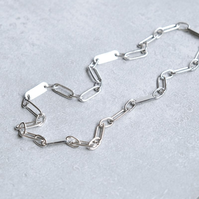 Bold Chain Men's Necklace Silver 925 - สร้อยคอ - โลหะ สีเงิน