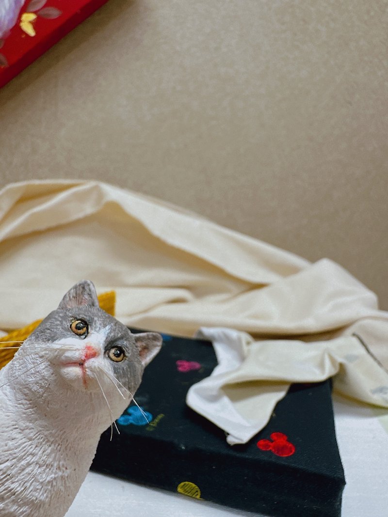 Mü.LAB Muyu Pet Customized Coloring-Pet Diffusing Stone-Cat American Shorthair Short Pet Story - ตุ๊กตา - วัสดุอื่นๆ สีนำ้ตาล