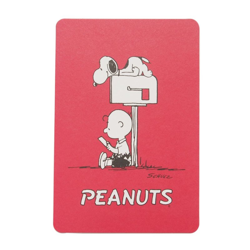 Snoopy Japanese Postcard (Thickened Version) Mailbox【Hallmark-Peanuts Multipurpose】 - Cards & Postcards - Paper Red