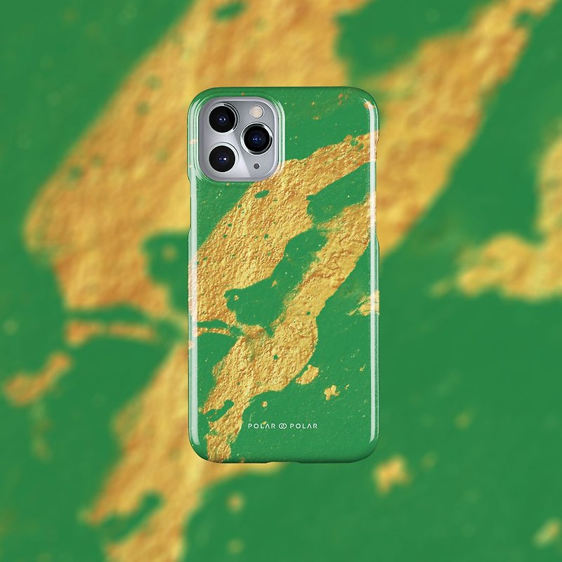 Polar Polar Green Sand Gold Texture iPhone / Samsung / Huawei単層軽量携帯電話ケース - スマホケース - プラスチック 