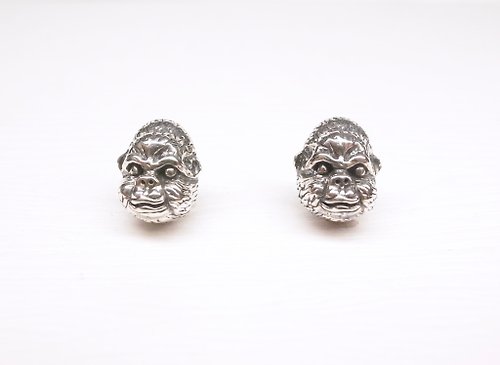 二毛銀（Nimou Jewelry） 二毛銀【動物系列─貝比猩猩-耳針】銀 or 金