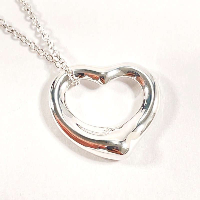 Tiffany & Co. Necklace Open Heart Elsa Peretti Silver 925 Silver Newly Refurbished - สร้อยคอ - เงินแท้ สีเงิน