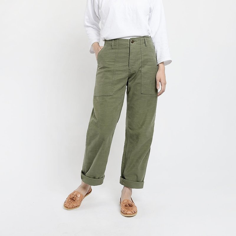 US OG-107 Baker Pants - กางเกงขายาว - ผ้าฝ้าย/ผ้าลินิน สีเขียว
