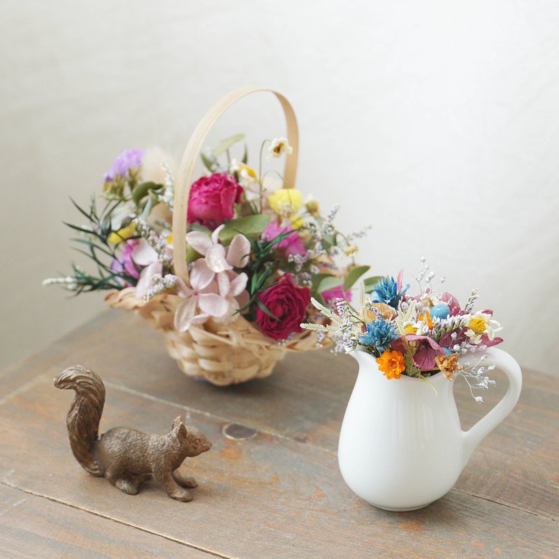 [Mini Flower Cup Series] Pure White, Clean and Versatile Milk Bottle - Dried Flowers & Bouquets - Plants & Flowers 