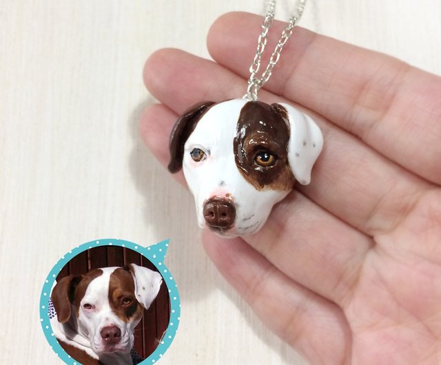 Custom dog clearance portrait necklace