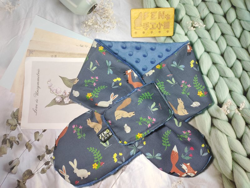 Korean Thin Cotton Small Animal Forest Handmade Neck-Adult Neck-Scarf-Neck-Warm Neck Spot - ผ้าพันคอถัก - ผ้าฝ้าย/ผ้าลินิน 