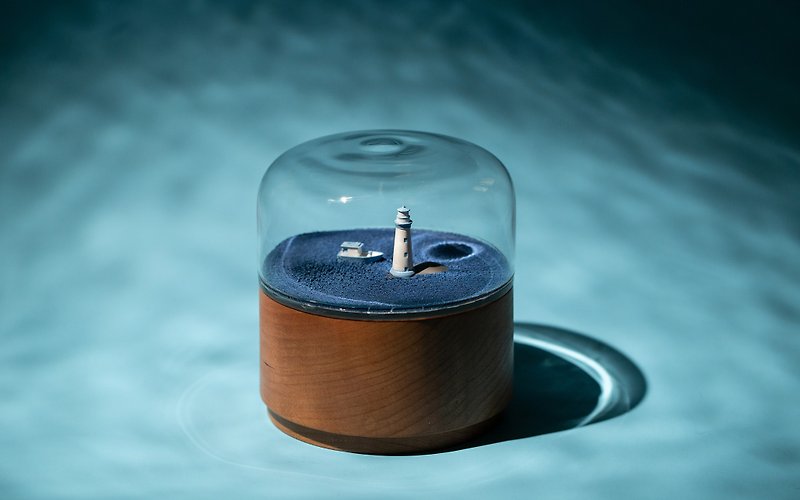 灯台と海の磁気オルゴールオルゴールギフトボックス - スピーカー - 木製 