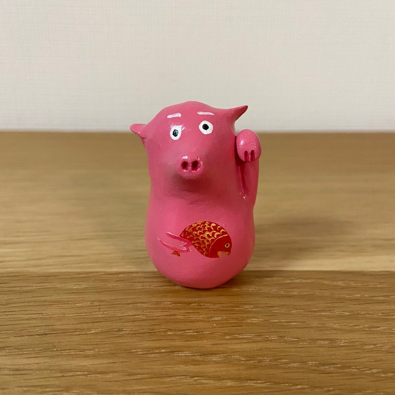 ぶたたい - 擺飾/家飾品 - 黏土 粉紅色