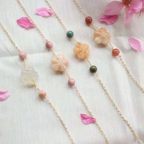 SixCats Accessories Six Cats 天然阿拉善 櫻花 14K注金 手鍊 禮物