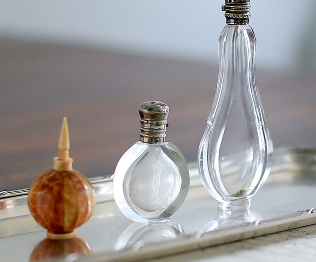 フランス19年クリスタルガラス香水瓶/3点セット - ショップ Smile Life