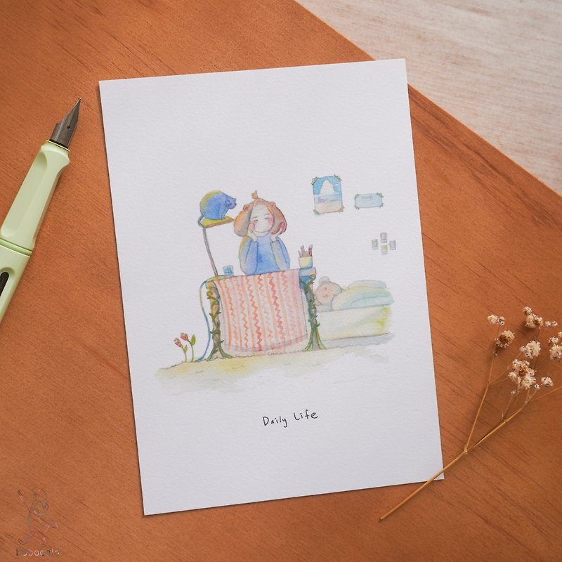 日常 / イラスト水彩ポストカード / 05.かわいい魔法 - カード・はがき - 紙 多色