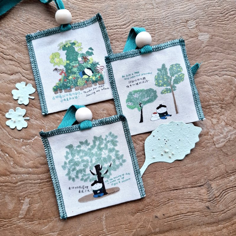 Pouch and Seed Paper Set - การ์ด/โปสการ์ด - กระดาษ สีเขียว