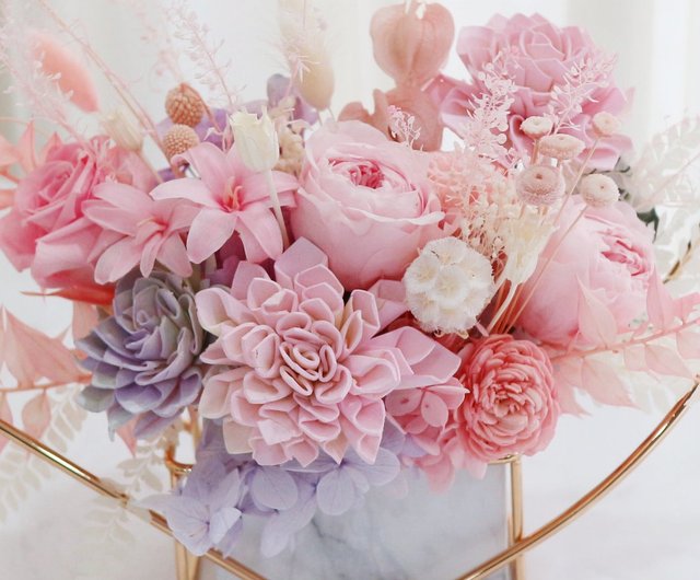 ハンドメイド スリーピングベイビー ナチュラルフラワー