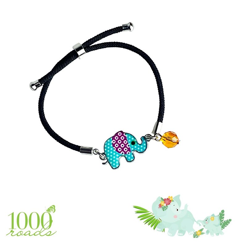 Colorful elephant bracelet - 手鍊/手鐲 - 水晶 多色
