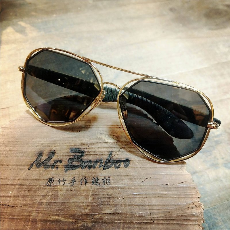 Taiwan handmade glasses [MB sunglasses] series of exclusive patented touch technology aesthetics action art - Glasses & Frames - Bamboo Multicolor