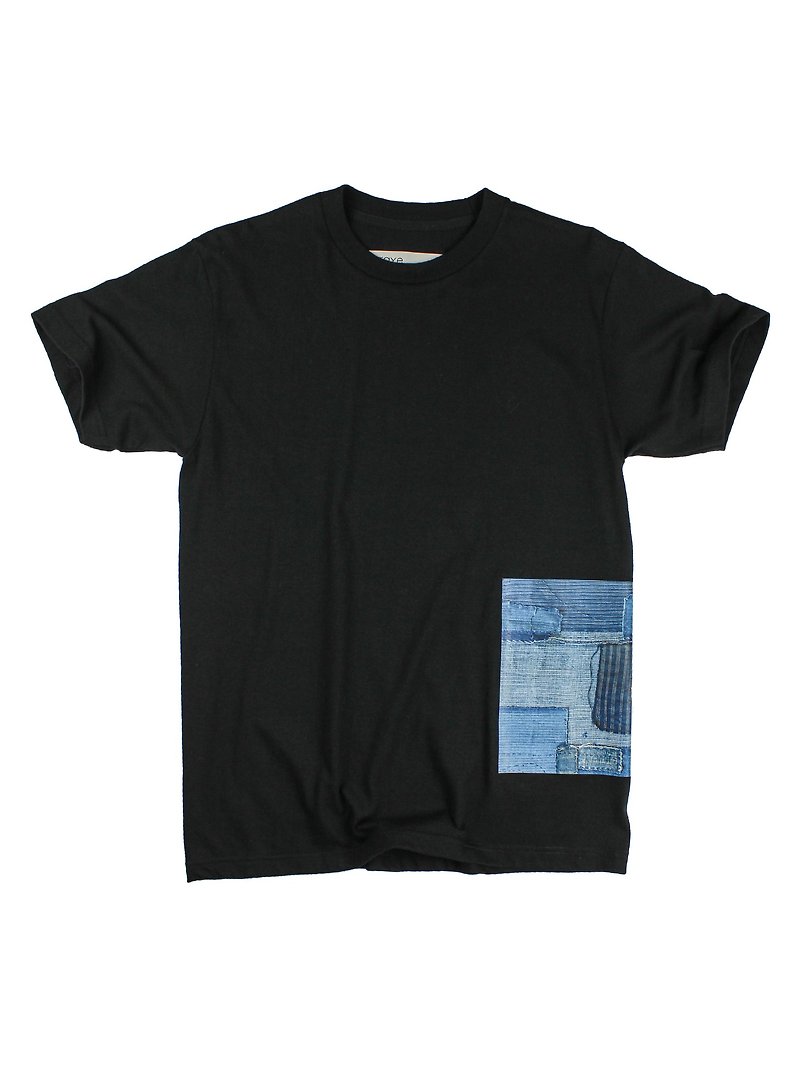 BoroBoro Cotton T-Shirt - เสื้อยืดผู้ชาย - ผ้าฝ้าย/ผ้าลินิน สีดำ