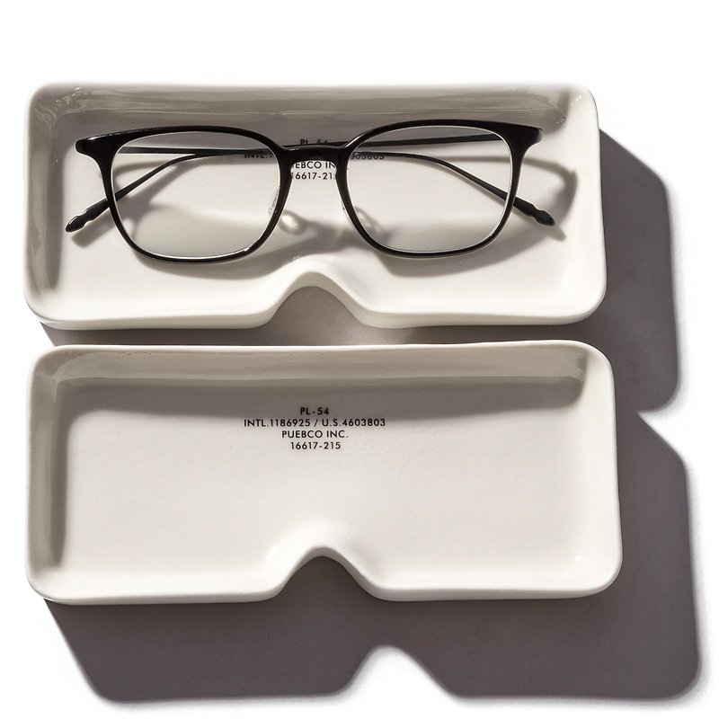 GLASSES TRAY Square Eyeglasses Ceramic Pans - Square - Eyeglass Cases & Cleaning Cloths - Pottery White
