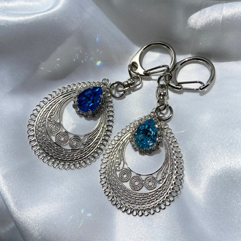 【Xmas gift】bijou key ring - Keychains - Other Materials Silver