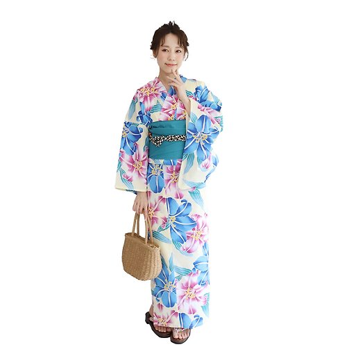 fuukakimono 日本 和服 女性 浴衣 腰封 2件組 F Size x33-01 yukata