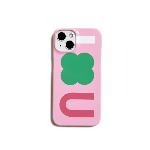 polyclover I Clover U iPhone Case (pink)