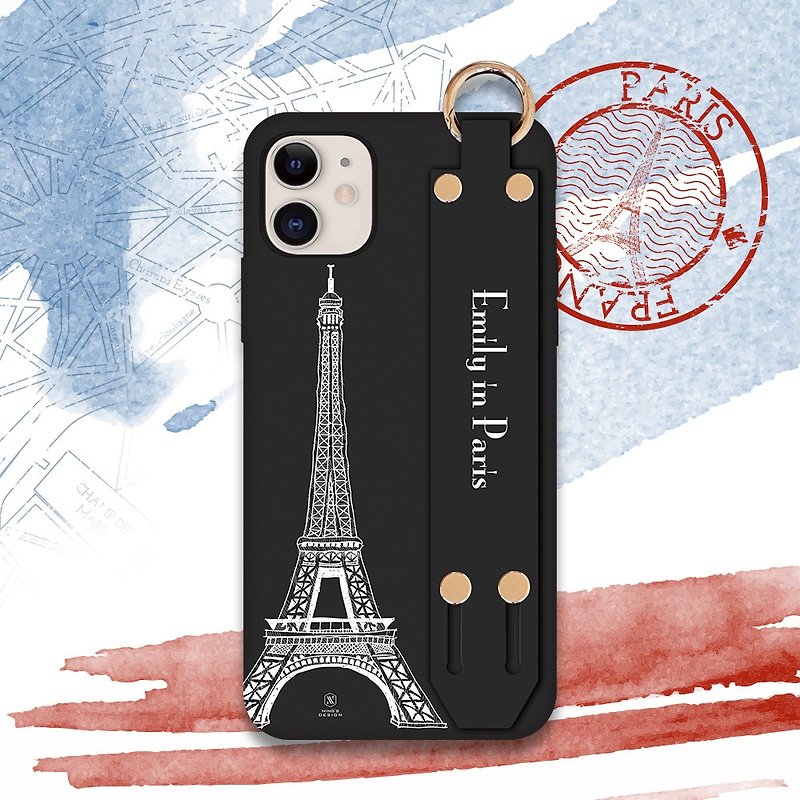 客製化-巴黎鐵塔手機殼 iPhone7 8 X XS XR 11 12等(安卓請詢問) - 手機配件 - 矽膠 黑色