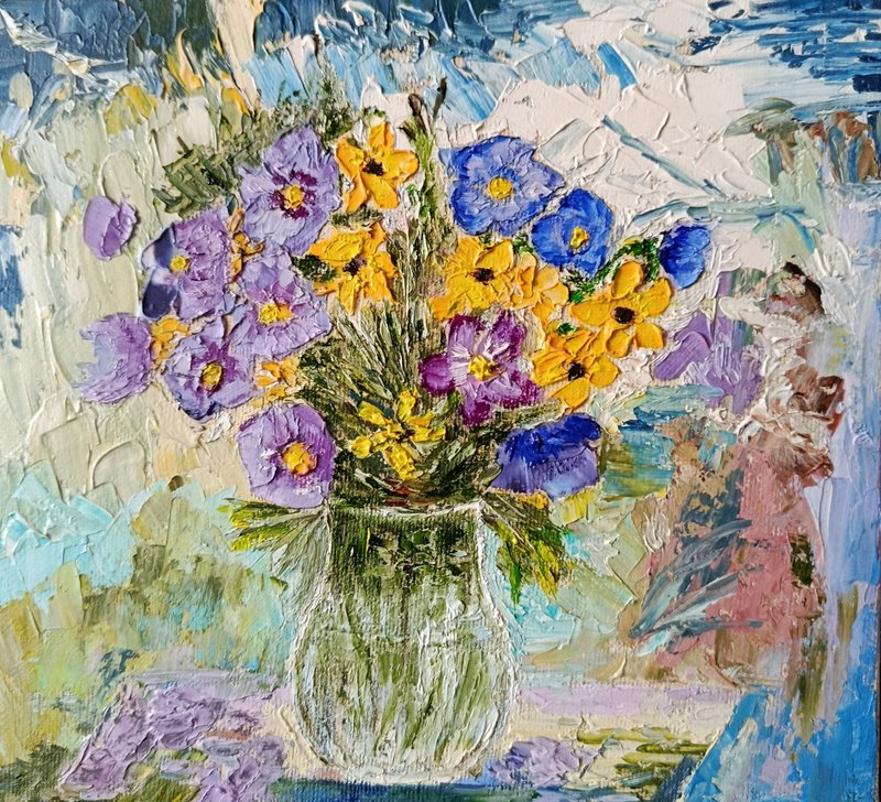 Harmony Original oil painting - 壁貼/牆壁裝飾 - 其他材質 